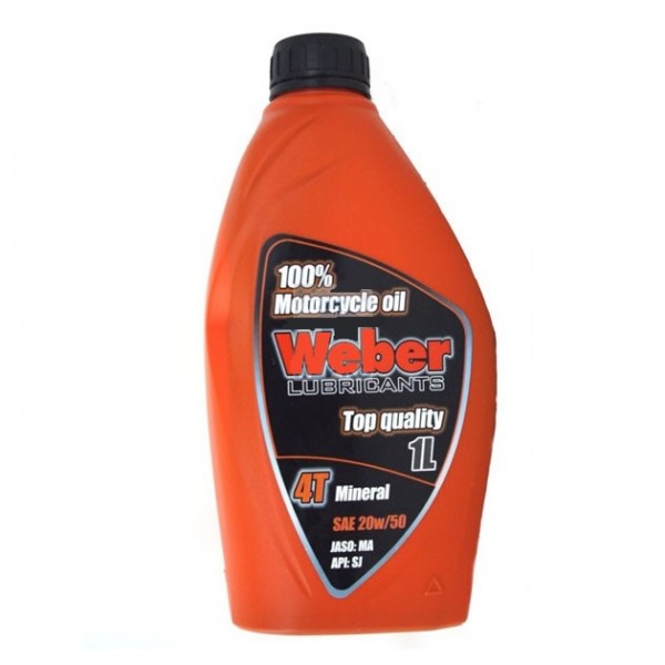 Λιπαντικό ΜΟΤΟ Weber Mineral 4T 20W-50 1lt